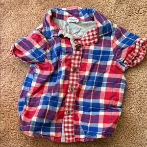 Splendid Red and Blue Plaid Button Down Shirt